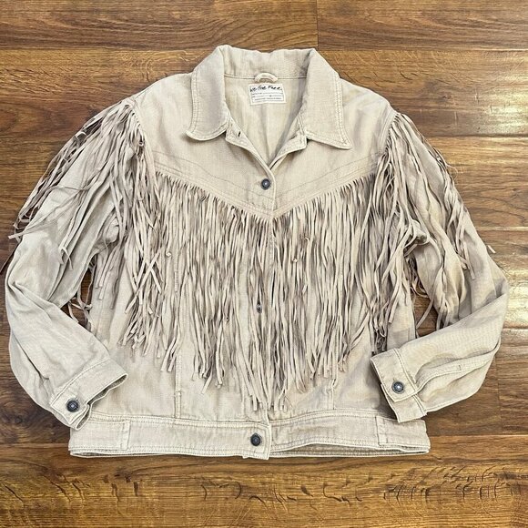 Free People We the Free fringe denim jacket - Picture 2 of 5
